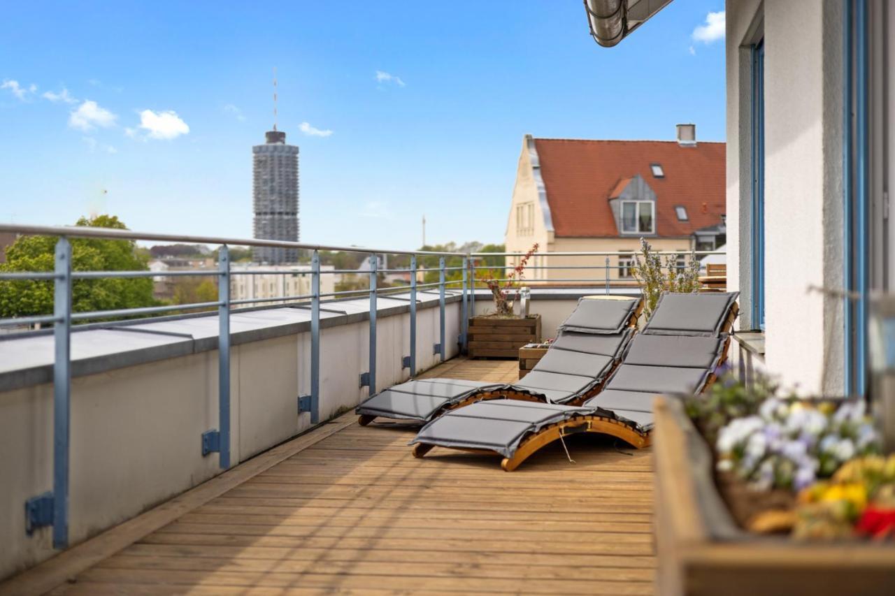 Arbio I Premium Penthouse Apartment Аугсбург Экстерьер фото