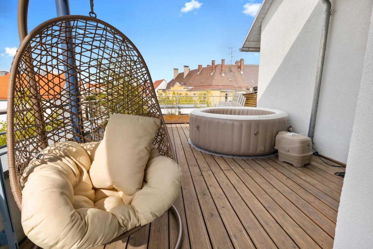 Arbio I Premium Penthouse Apartment Аугсбург Экстерьер фото
